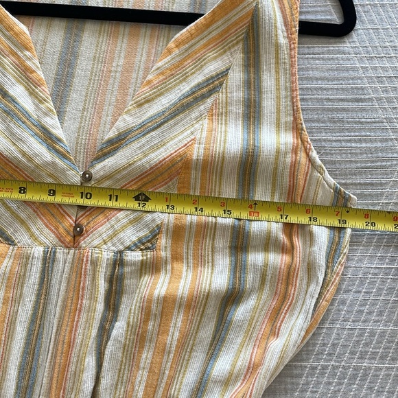 Prana California Dreaming Maxi Dress M Organic Cotton In Golden Hour Stripe - Picture 11 of 15